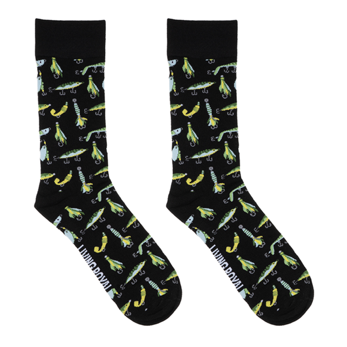 Fishing Lures Mens Bamboo Crew Sock