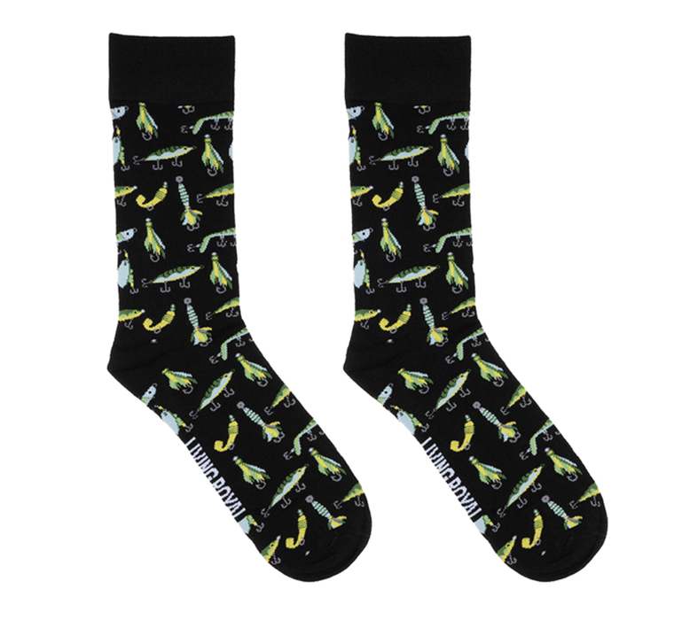 Fishing Lures Mens Bamboo Crew Sock