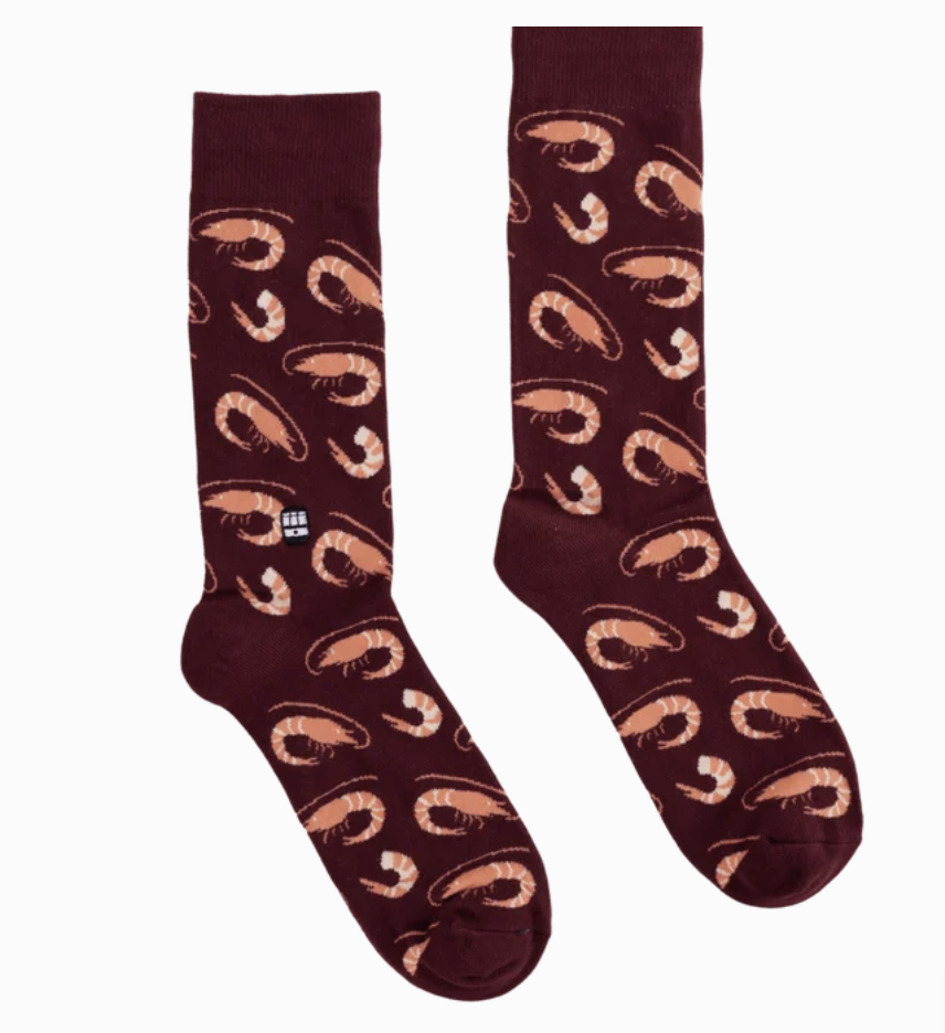 Bonfolk Shrimp Socks - Burgundy