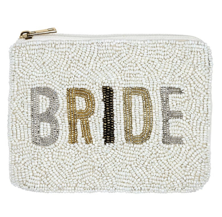 Beaded Pouch - Bride