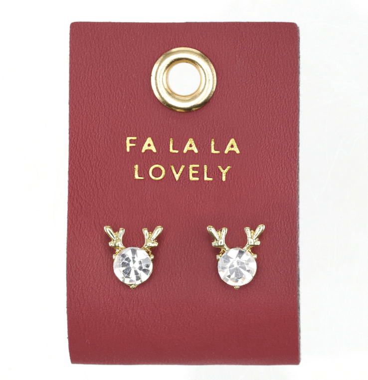 Holiday Stud Love Earrings - FaLaLa Lovely