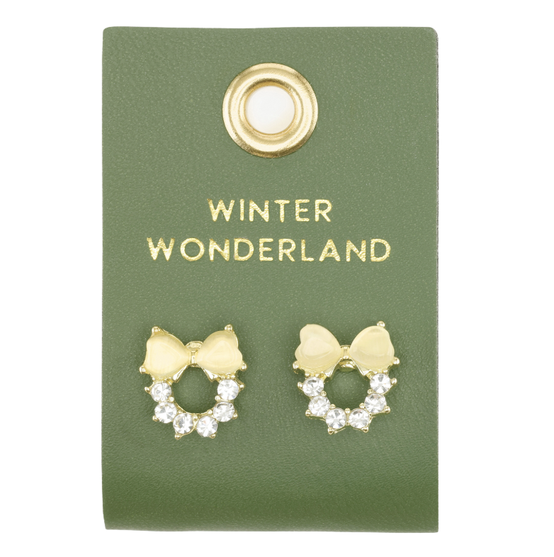 Holiday Stud Love Earrings - Winter Wonder