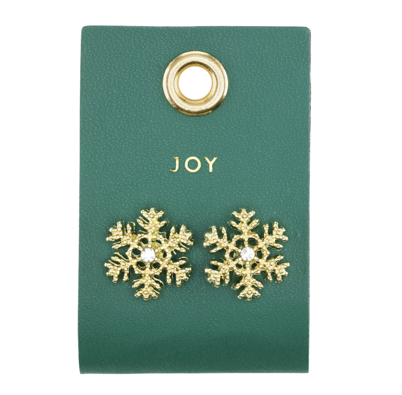 Holiday Stud Love Earrings - Joy