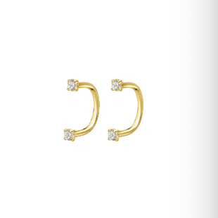 Nova Curve Gold Hoops 7mm