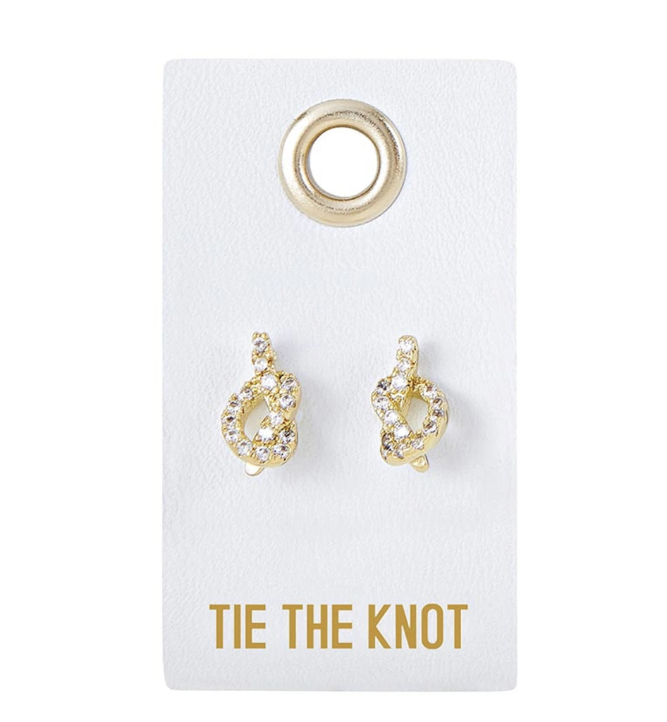 Stud Love Wedding Earrings - Tie The Knot