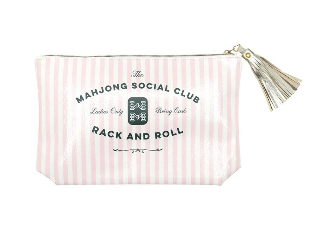Oil Cloth Pouch - Mahjong Club