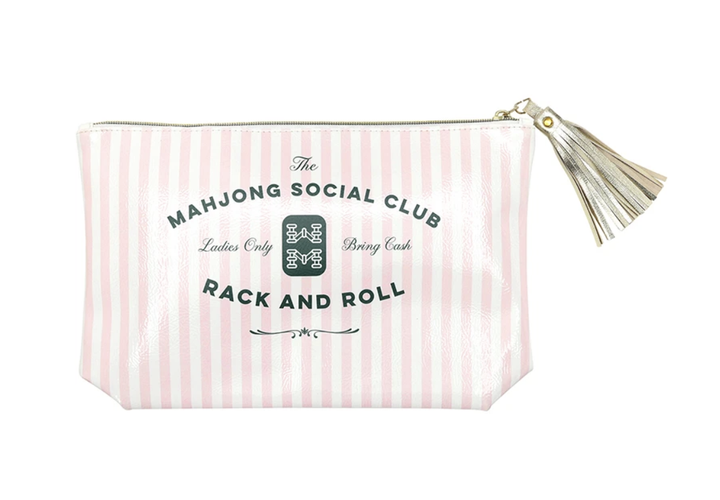 Oil Cloth Pouch - Mahjong Club