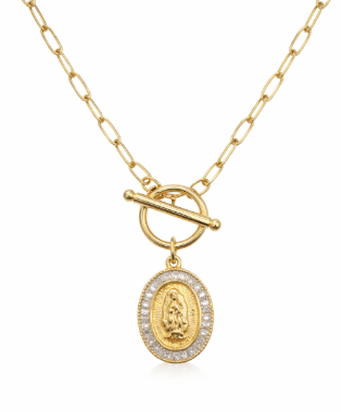 Sacred Paperclip Necklace - Mother Mary