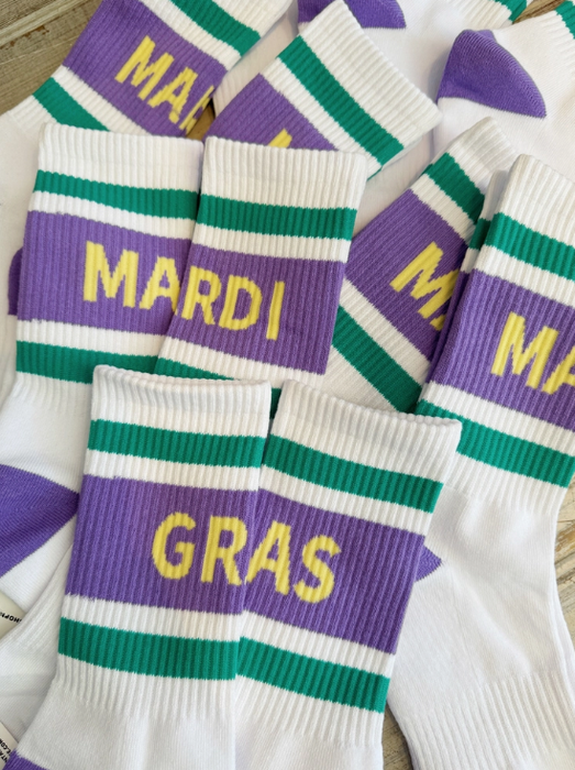 Mardi Gras Varsity Sock