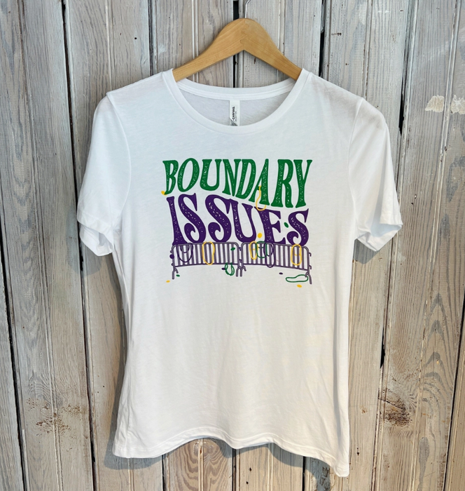 Boundary Issues Women's Crew Neck-White