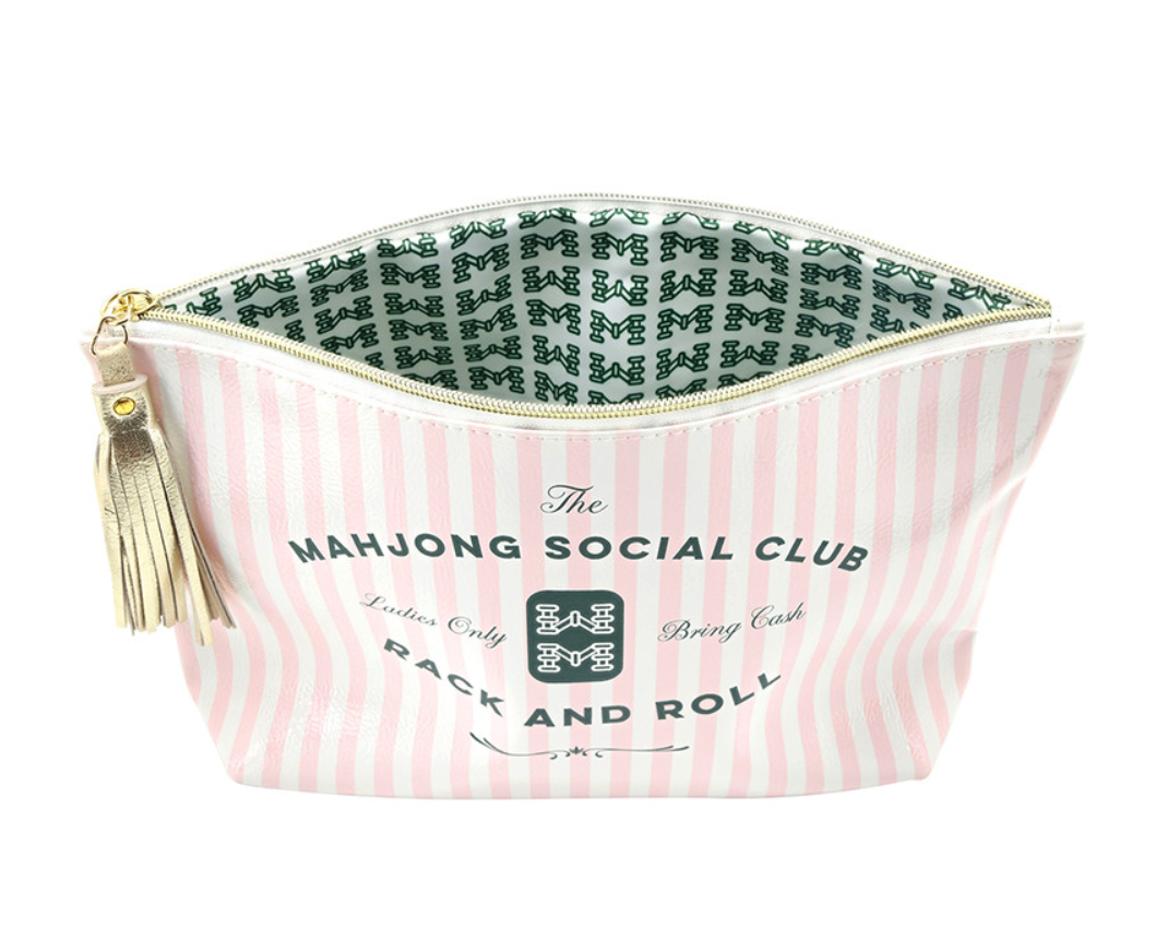 Oil Cloth Pouch - Mahjong Club
