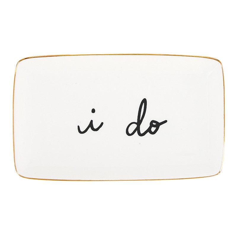 Ceramic Trinket Tray - I Do