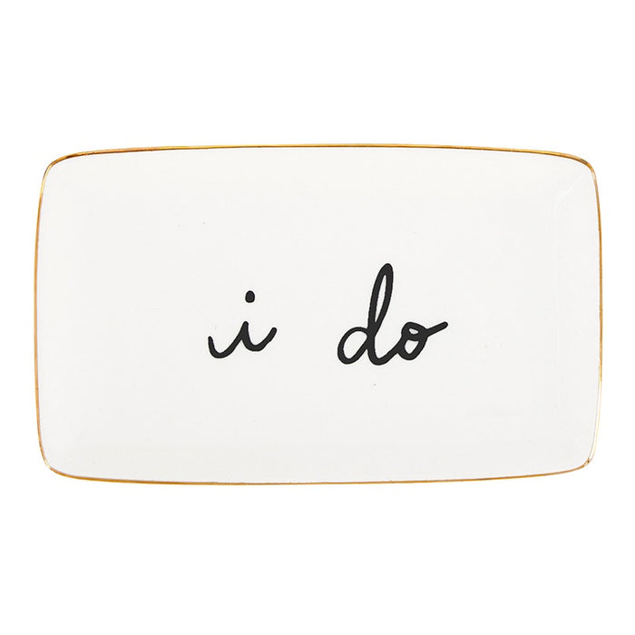 Ceramic Trinket Tray - I Do