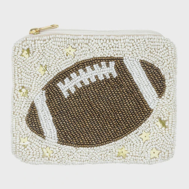 Beaded Pouch - Football