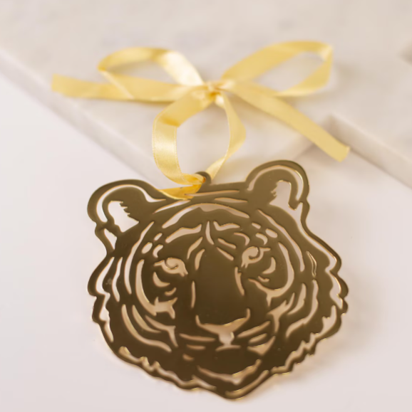 Tiger Face Ornament Gold