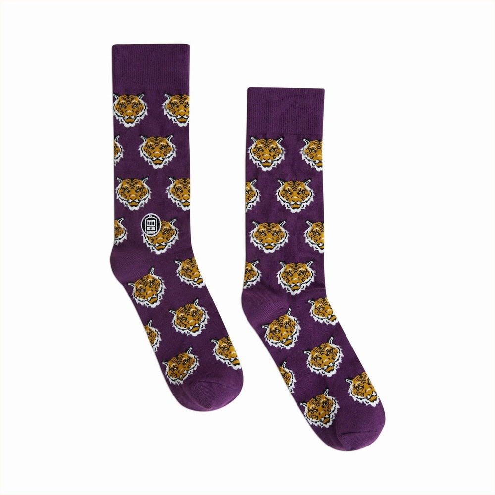 Bonfolk Purple  Tiger Socks