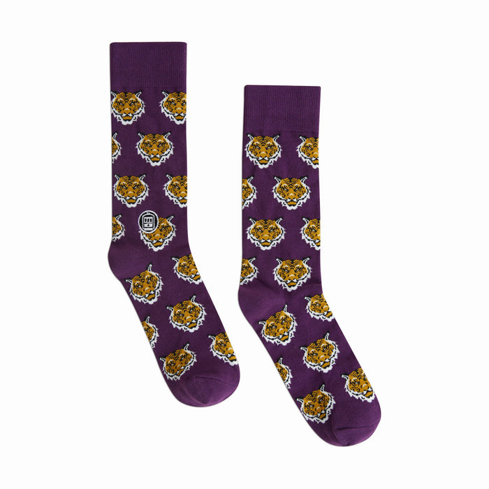 Bonfolk Purple  Tiger Socks