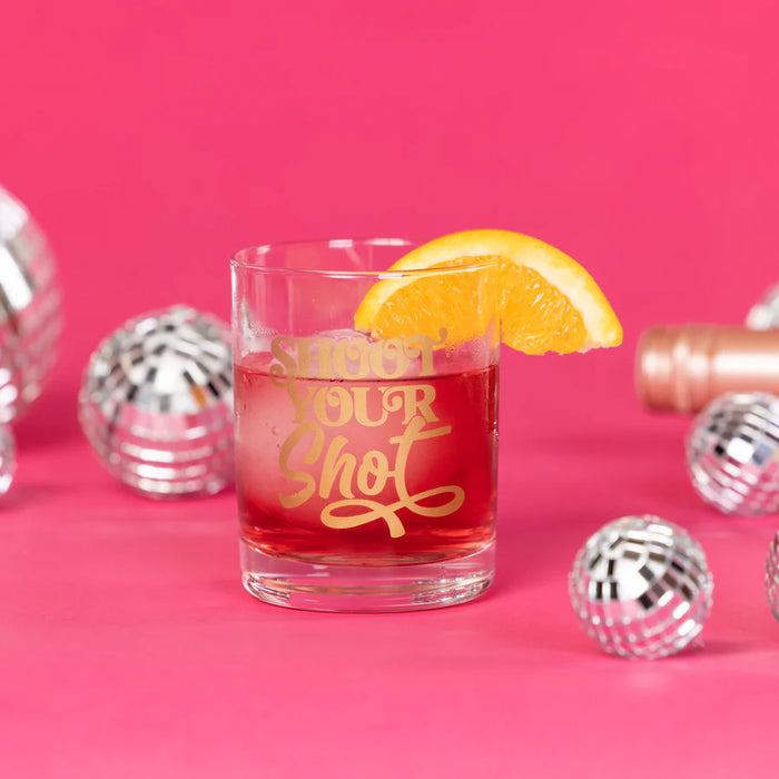 Shoot Your Shot Rocks Glass (FINAL SALE)