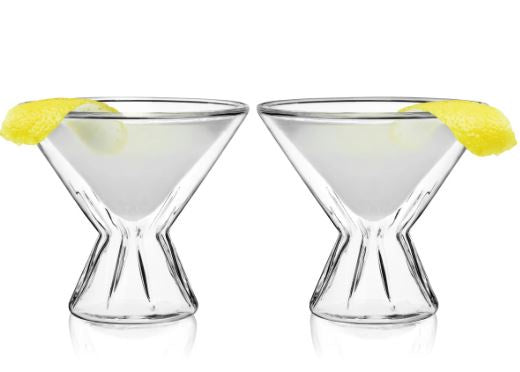 Double Walled Martini Glasses