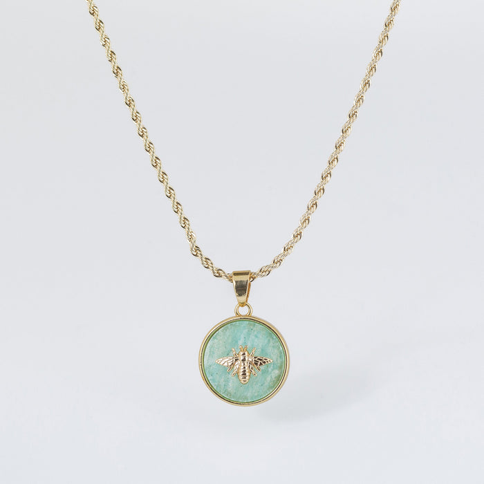 Bee My Love Necklace - Teal
