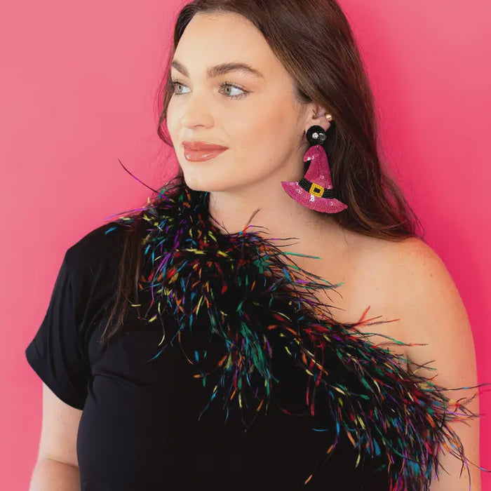 Halloween Statement Witch Hat Earrings