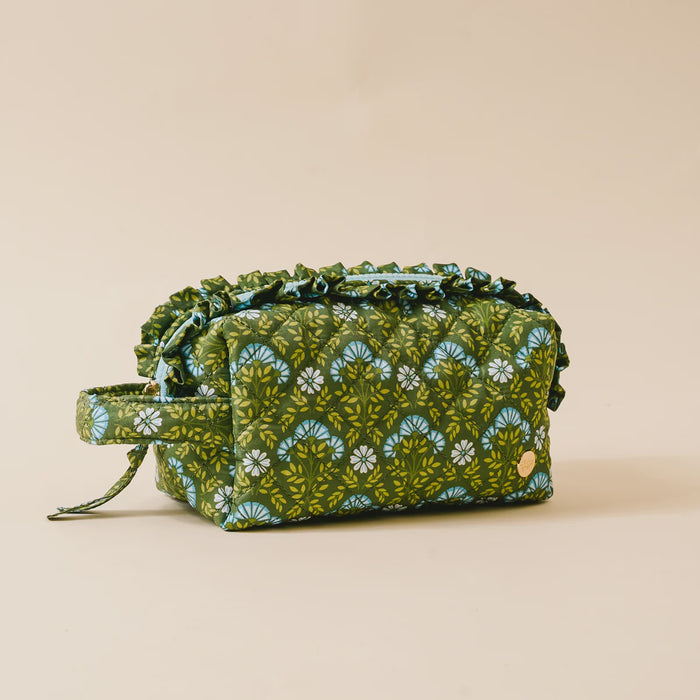 Everbloom Forest Green Essentials Quilted Cosmetic Pouch