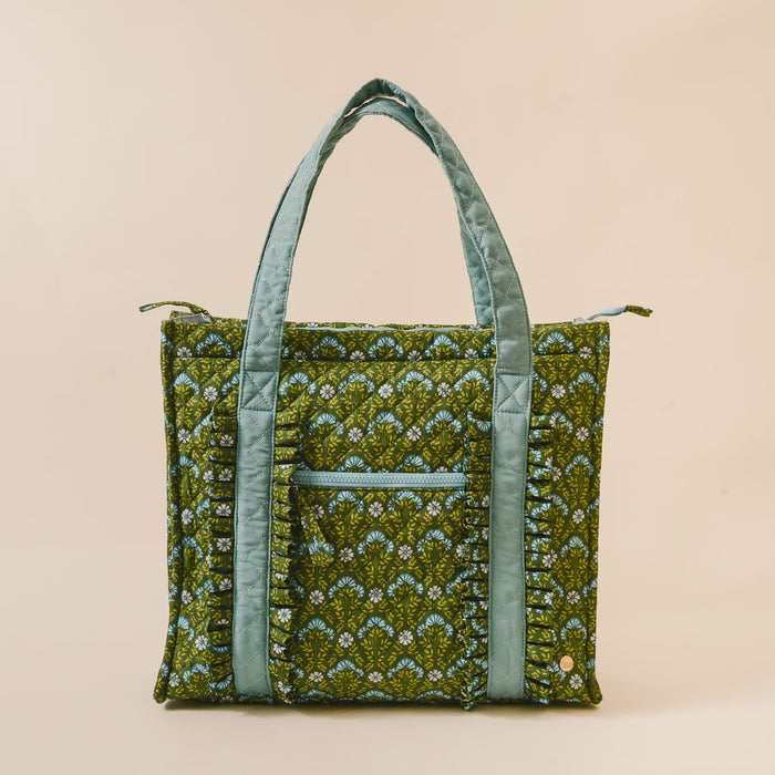 Everbloom Forest Green The Everyday Quilted Tote Bag