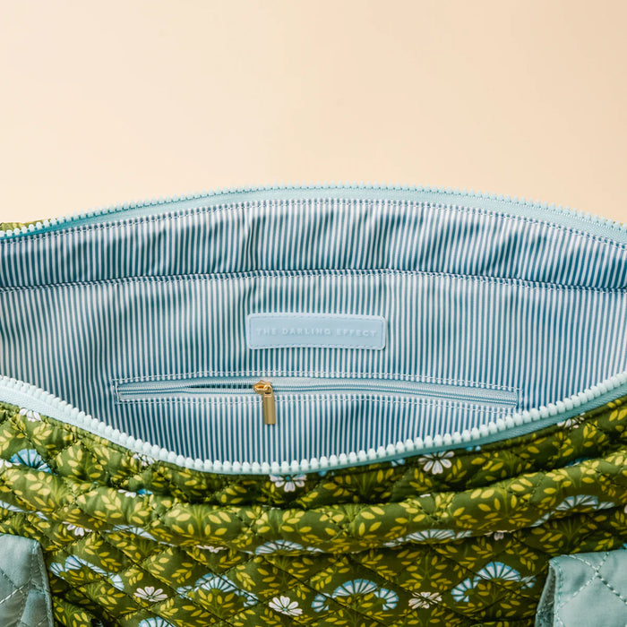 Everbloom Forest Green The Everyday Quilted Tote Bag