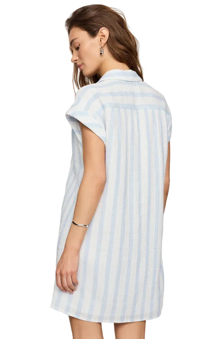 Shellbound Striped Gauze Dress