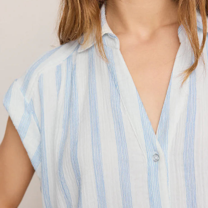 Shellbound Striped Gauze Dress