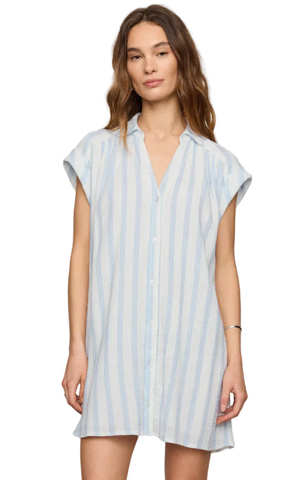 Shellbound Striped Gauze Dress