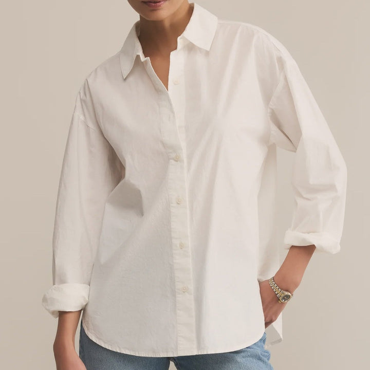 Elevated Poplin Button Up Top