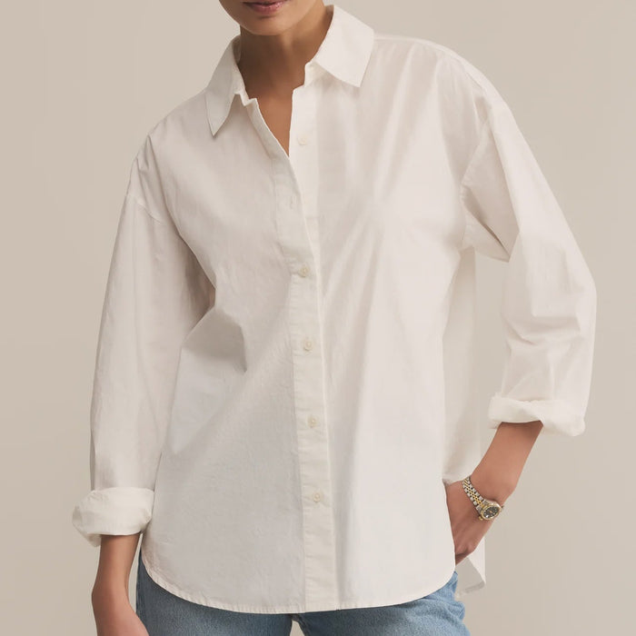 Elevated Poplin Button Up Top