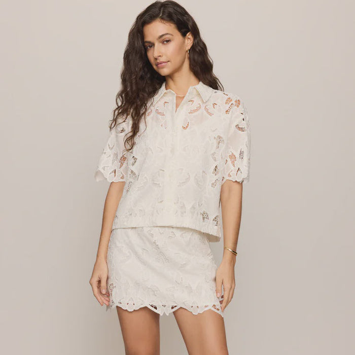 Midnight Lace Embroidered Top