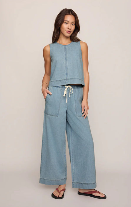 Sun Seeker Denim Tank - Coastal Water