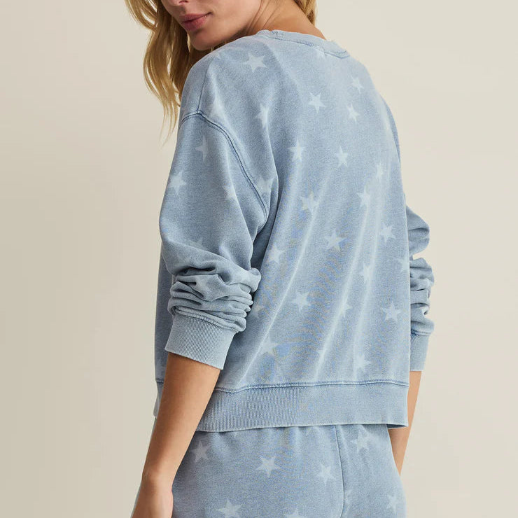 Written Stars Denim Sweatshirt