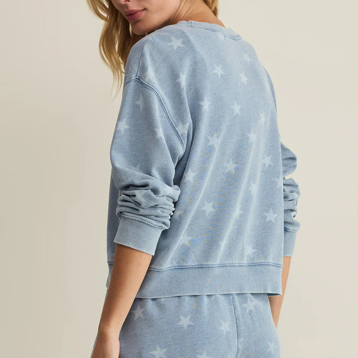 Written Stars Denim Sweatshirt