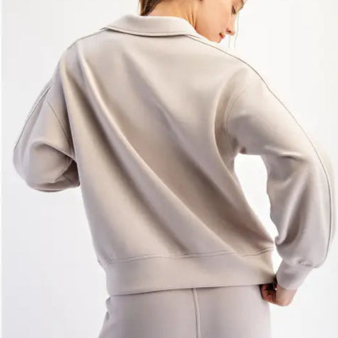 Modal Scuba Double Piping Polo Top