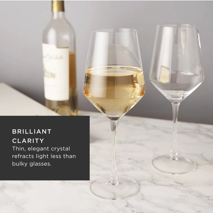 Raye Angled Crystal Chardonnay Glasses Set of 2