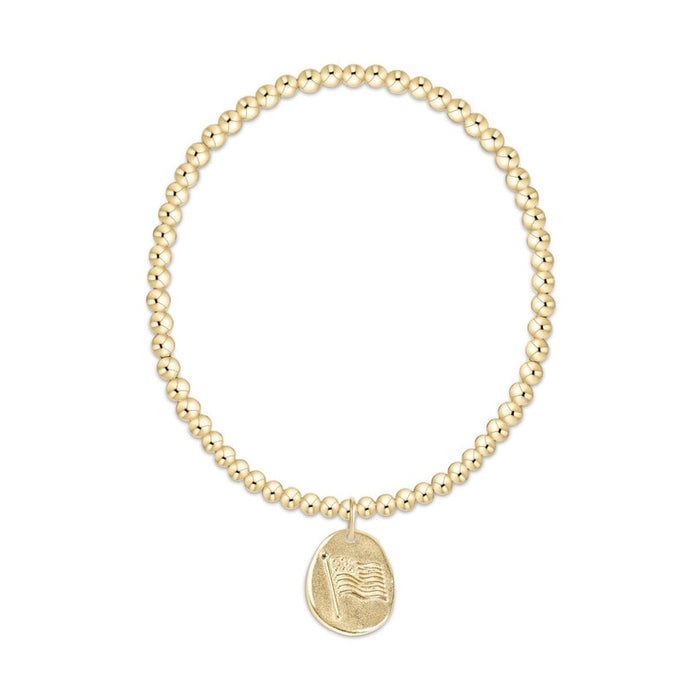 Gold 3mm Bracelet Inspire America Gold Disc