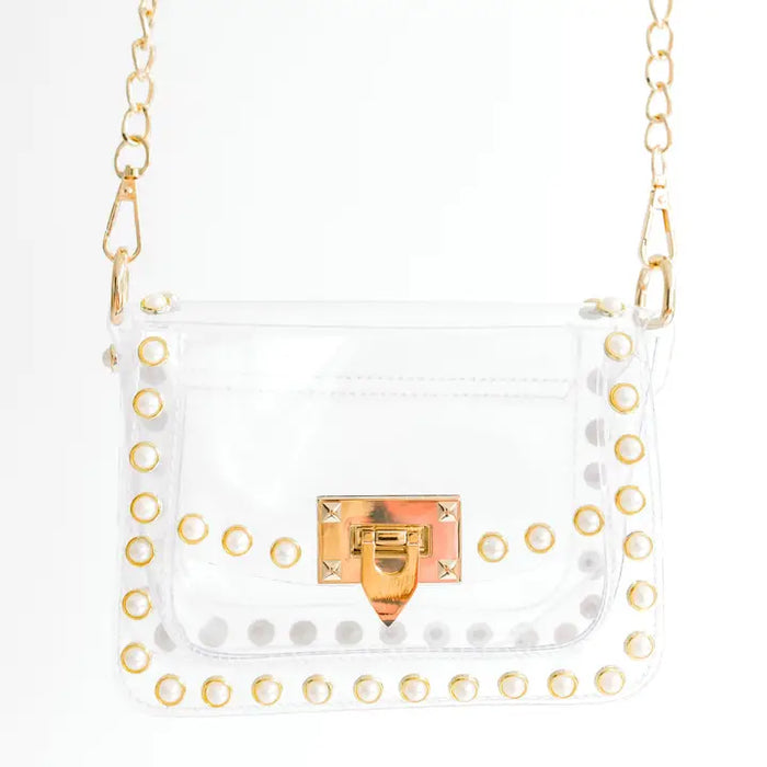 Jackie Clear Purse - Pearl