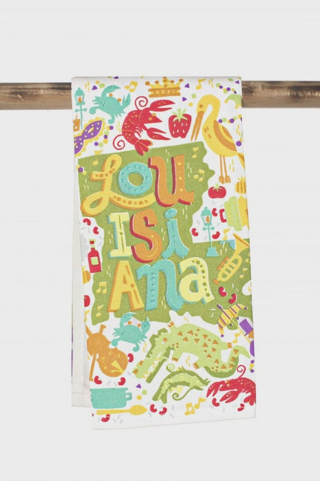 Louisiana Puzzle Kitchen Towel