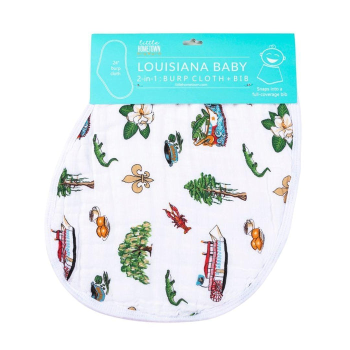 Louisiana Burp Cloth and Bib Combo