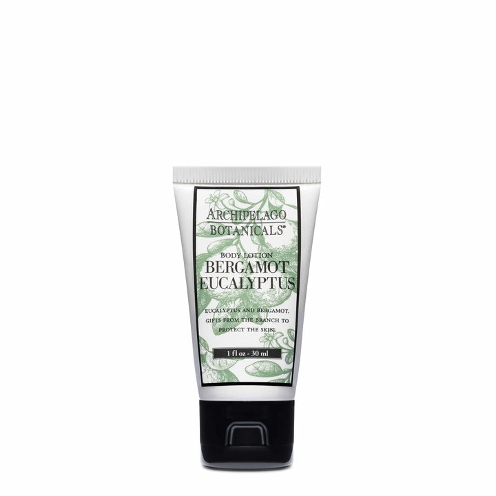 Archipelago Botanicals Bergamot Eucalyptus body lotion travel tube