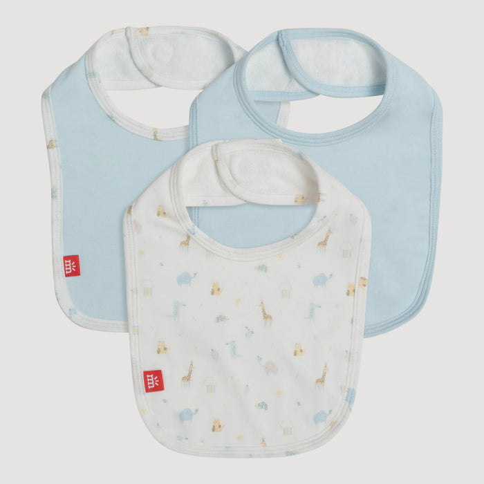 Blue Little Bitty Pretty One 3 Pack Bibs