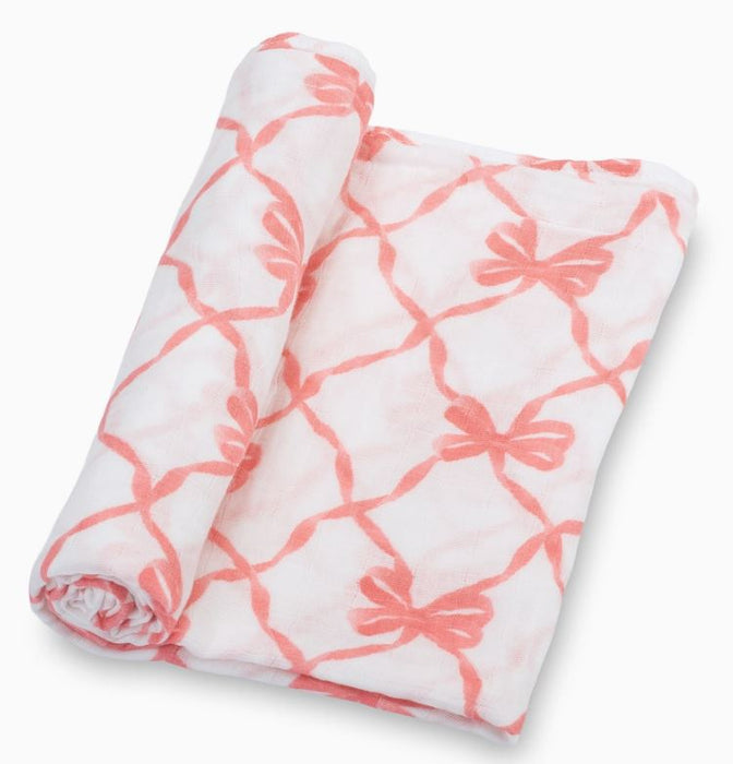 Beautiful Bows Baby Swaddle Blanket