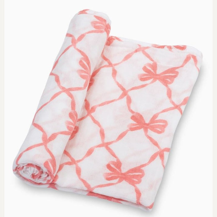 Beautiful Bows Baby Swaddle Blanket