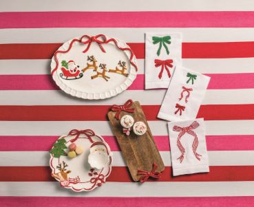 Bow Embroidered Kitchen Towels