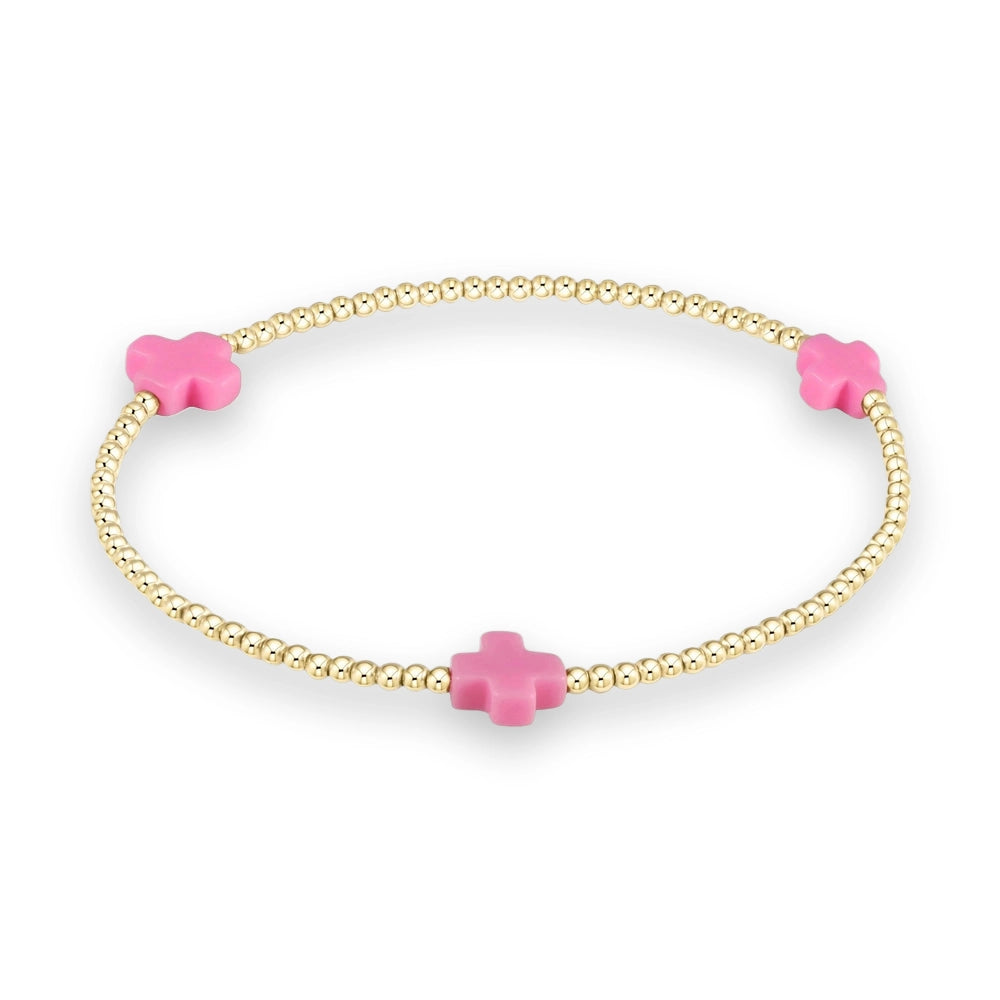 Signature Cross Gold 2mm Bracelet