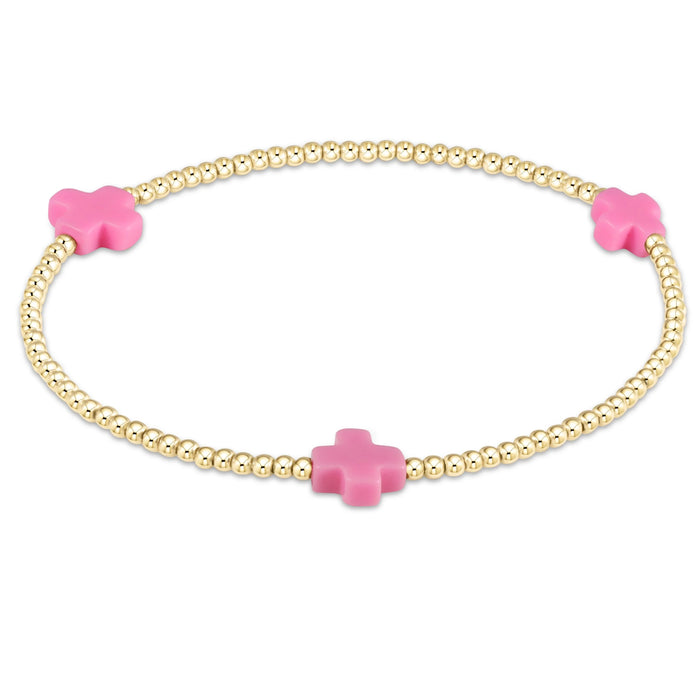 Signature Cross Gold 2mm Bracelet